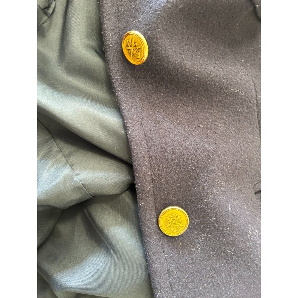 Women Aaron's Intl Custom Tailor  Cashmere Jacket Blazer Hong Kong Blue M EUC - Picture 6 of 9